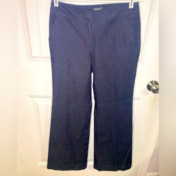 Kenneth Cole Reaction Dark Denim Bootcut Flare Pants - Picture 2 of 10